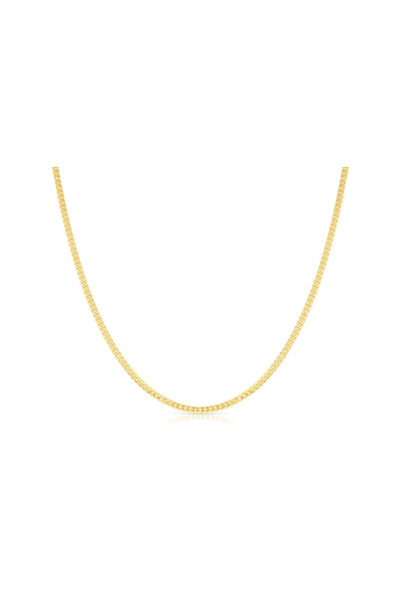 10k Yellow Gold 1.4mm Solid Miami Cuban Gourmette Chain Necklace