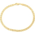 thumbnail image 1 of Floreo 10k Yellow Gold 1.7mm Solid Anchor Mariner Mirror Chain Anklet, 10 Inch, 1 of 3