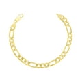 thumbnail image 1 of Floreo 10k Yellow Gold 11mm Solid Clasic Figaro Bracelet or Anklet, 1 of 4
