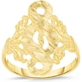 thumbnail image 1 of Floreo 10k Yellow Gold 18.8mm Filigree Infinity Eight 8 Openwork Filigree Ring, 1 of 4