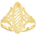 thumbnail image 1 of Floreo 10k Yellow Gold 18mm Straight Oval Openwork Filigree Ring, 1 of 4