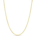 thumbnail image 1 of Floreo 10k Yellow Gold 2.5mm Solid Rope Chain Diamond Cut Necklace, 1 of 5