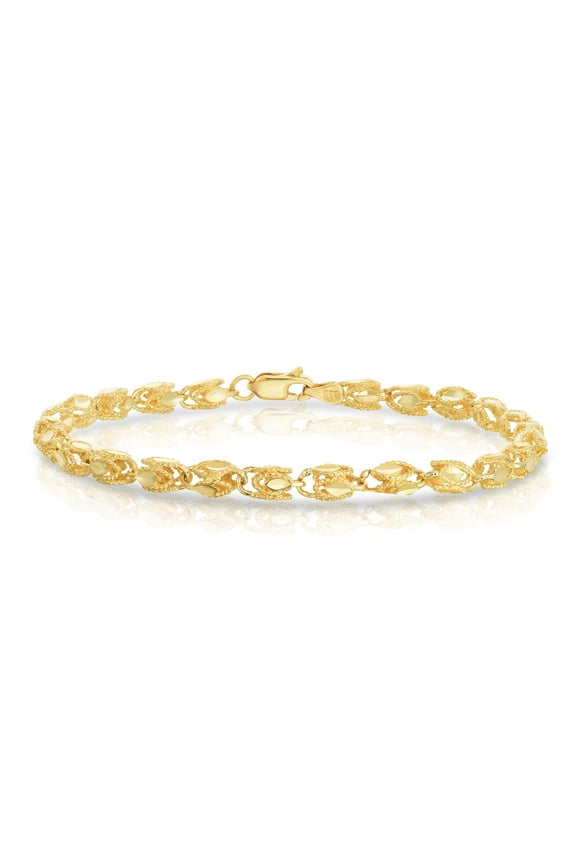 10k Yellow Gold 2.5mm Solid Turkish Rope Chain Bracelet or Anklet