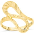 thumbnail image 1 of Floreo 10k Yellow Gold 20mm Freeform Curved Openwork Filigree Ring, 1 of 4