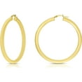 thumbnail image 1 of Floreo 10k Yellow Gold 20mm x 4mm High Polish Round Tube Hoop Earrings, 1 of 3