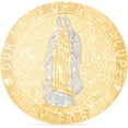 thumbnail image 1 of Floreo 10k Yellow Gold 24mm Our Lady Of Guadalupe Virgin Mother Mary Pray For Us Catholic Saint Religious Medallion Men's Ring, Sizes 5 - 13, 1 of 5