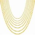 thumbnail image 1 of Floreo 10k Yellow Gold (2mm, 2.5mm, 3mm, 4mm, 5mm, 6mm) Hollow Spiral Rope Chain Necklace, 1 of 6