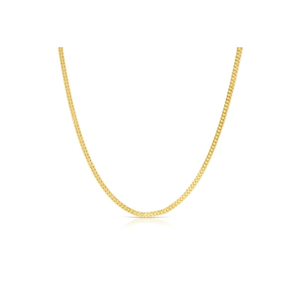 Floreo 10k Yellow Gold 2mm Lite Franco Chain Link Necklace