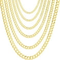 thumbnail image 1 of Floreo 10k Yellow Gold (3.1mm, 4mm, 5mm, 6mm, 7mm, 8.5mm, 10mm, 11.5mm) Solid Cuban Curb Chain Necklace, 1 of 6