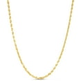 thumbnail image 1 of Floreo 10k Yellow Gold 3.5mm Solid Rope Chain Diamond Cut Necklace, 1 of 5