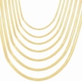 thumbnail image 1 of Floreo 10k Yellow Gold (3mm, 4mm, 5mm, 6mm, 7mm, 8mm, 9mm, 10mm, 12mm, 15mm, 18mm) Solid Herringbone Chain Necklace, 1 of 5