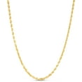 thumbnail image 1 of Floreo 10k Yellow Gold 3mm Solid Rope Chain Diamond Cut Necklace, 1 of 5