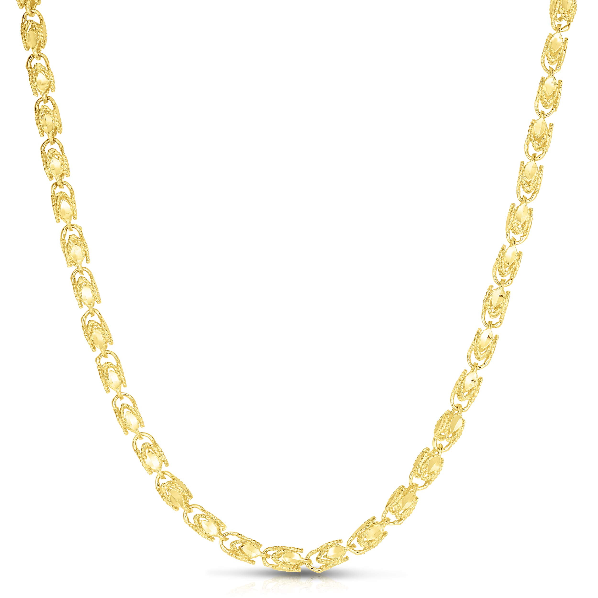 Floreo 10k Yellow Gold 4mm Solid Turkish Rope Chain Necklace - Walmart.com