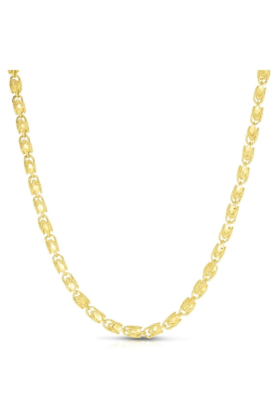 10k Yellow Gold 4mm Solid Turkish Rope Chain Necklace