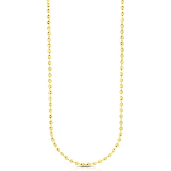 Floreo 10k Yellow Gold 4.7mm Puff Mariner Necklace