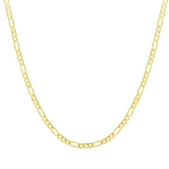 Floreo 10k Yellow Gold 4.7mm Solid Clasic Figaro Necklace
