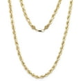 thumbnail image 1 of Floreo 10k Yellow Gold 6mm Diamond Cut Hollow Rope Chain Necklace, 1 of 2