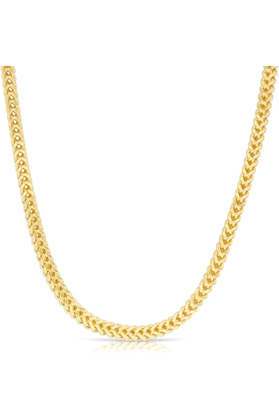10k Yellow Gold 6mm Lite Franco Chain Link Necklace