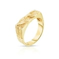 thumbnail image 1 of Floreo 10k Yellow Gold 6mm Narrow Rectangle Shape Dense Nugget Ring, 1 of 3