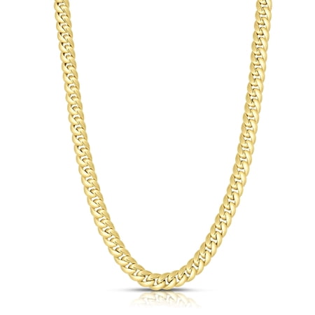 Floreo 10k Yellow Gold 6mm Solid Miami-Cuban Necklace
