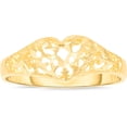 thumbnail image 1 of Floreo 10k Yellow Gold 7mm Openwork Heart Filigree Ring, 1 of 4