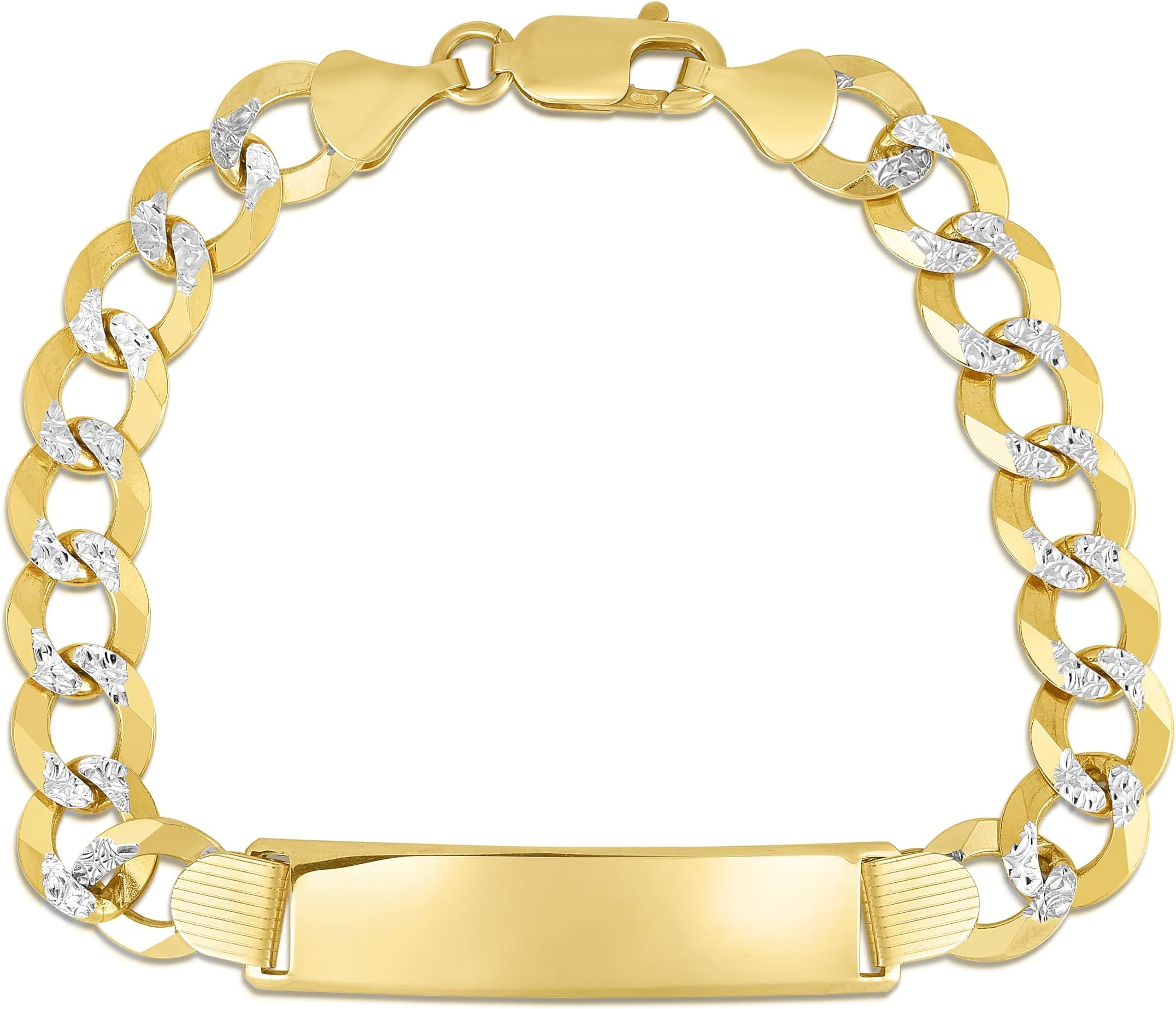 10mm 10k Gold Franco Bracelet 10k Franco Real 10k Solid Yellow - Main Image