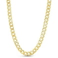 thumbnail image 1 of Floreo 10k Yellow Gold 8mm Hollow Cuban Curb Link Chain Necklace - 28 inch, 1 of 5