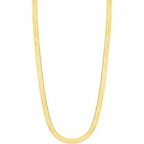 Floreo 10k Yellow Gold 8mm Super Flexible Silky Herringbone Chain Necklace