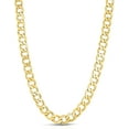 thumbnail image 1 of Floreo 10k Yellow Gold 9mm Hollow Cuban Curb Link Chain Necklace - 22 inch, 1 of 5
