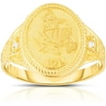 thumbnail image 1 of Floreo 10k Yellow Gold Astrology Horoscope Zodiac Sign Ring, Sizes 5-10, 1 of 2
