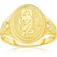 thumbnail image 1 of Floreo 10k Yellow Gold Astrology Horoscope Zodiac Sign Ring, Sizes 5-10, 1 of 2