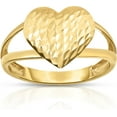 thumbnail image 1 of Floreo 10k Yellow Gold Diamond Cut Heart Women's Ring, 1 of 5