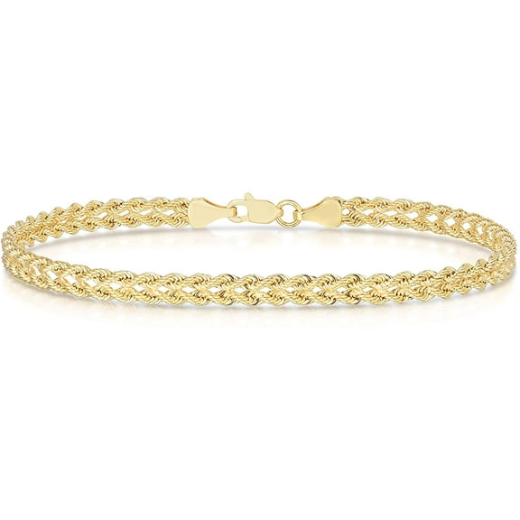 Floreo 10k Yellow Gold Double Rope Chain Bracelet