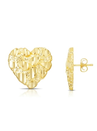 Gold nugget earrings outlet