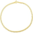 thumbnail image 1 of Floreo 10k Yellow Gold Hollow Anchor Mariner Link Chain Bracelet or Anklet, 1 of 2