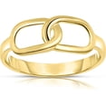 thumbnail image 1 of Floreo 10k Yellow Gold Interlocked Link Women's Ring, 1 of 5