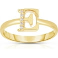 thumbnail image 1 of Floreo 10k Yellow Gold Letter A-Z Small Block Alphabet Character CZ Initial Ring, 1 of 5