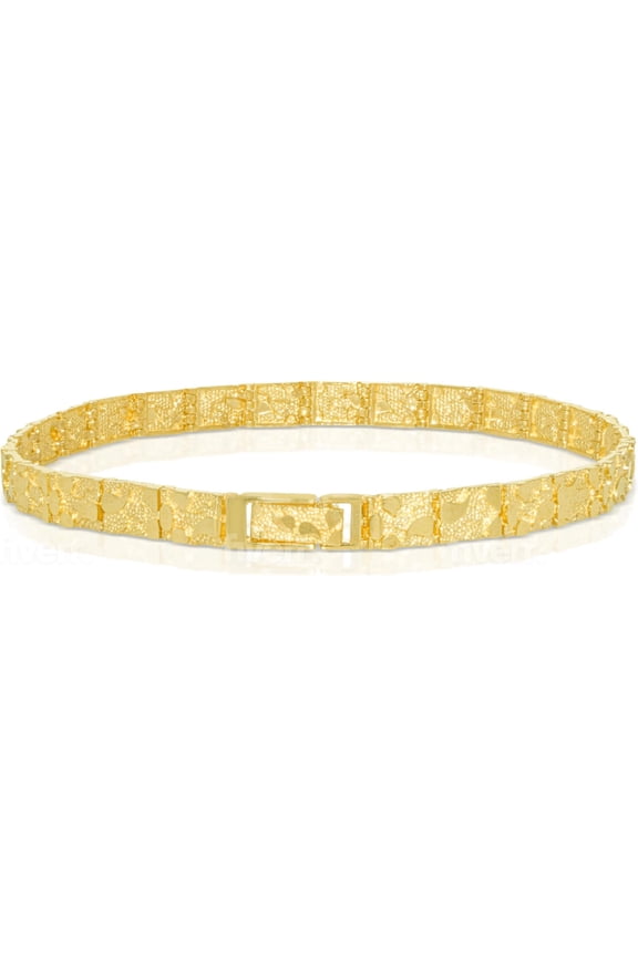 10k Yellow Gold Nugget Bracelet Small (6mm)