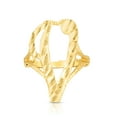 thumbnail image 1 of Floreo 10k Yellow Gold Personalized Letter Extra Large Cursive Initial Ring, 1 of 3