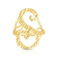thumbnail image 1 of Floreo 10k Yellow Gold Personalized Letter Extra Large Cursive Initial Ring, 1 of 3