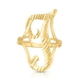 thumbnail image 1 of Floreo 10k Yellow Gold Personalized Letter Extra Large Cursive Initial Ring, 1 of 3