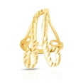 thumbnail image 1 of Floreo 10k Yellow Gold Personalized Letter Extra Large Cursive Initial Ring, 1 of 3