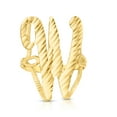 thumbnail image 1 of Floreo 10k Yellow Gold Personalized Letter Extra Large Cursive Initial Ring, 1 of 3