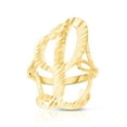 thumbnail image 1 of Floreo 10k Yellow Gold Personalized Letter Extra Large Cursive Initial Ring, 1 of 3
