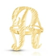 thumbnail image 1 of Floreo 10k Yellow Gold Personalized Letter Extra Large Cursive Initial Ring, 1 of 3
