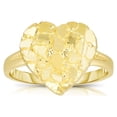 thumbnail image 1 of Floreo 10k Yellow Gold Medium Heart Nugget Ring, Sizes 5 - 11, 1 of 2