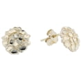 thumbnail image 1 of Floreo 10k Yellow Gold Solid Round Nugget Earrings, 1 of 2