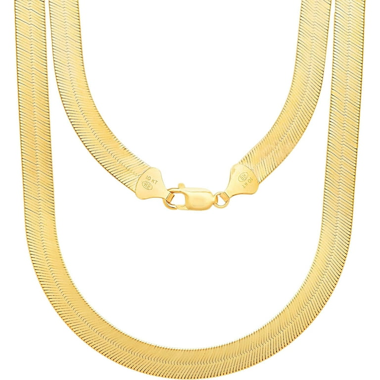 Necklace 18k Walmart Herringbone Necklace Gold Over Sterling