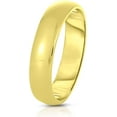 thumbnail image 1 of Floreo 10k Yellow Gold or White Gold 4mm Solid Polished Comfort Fit Wedding Band Ring, 1 of 5