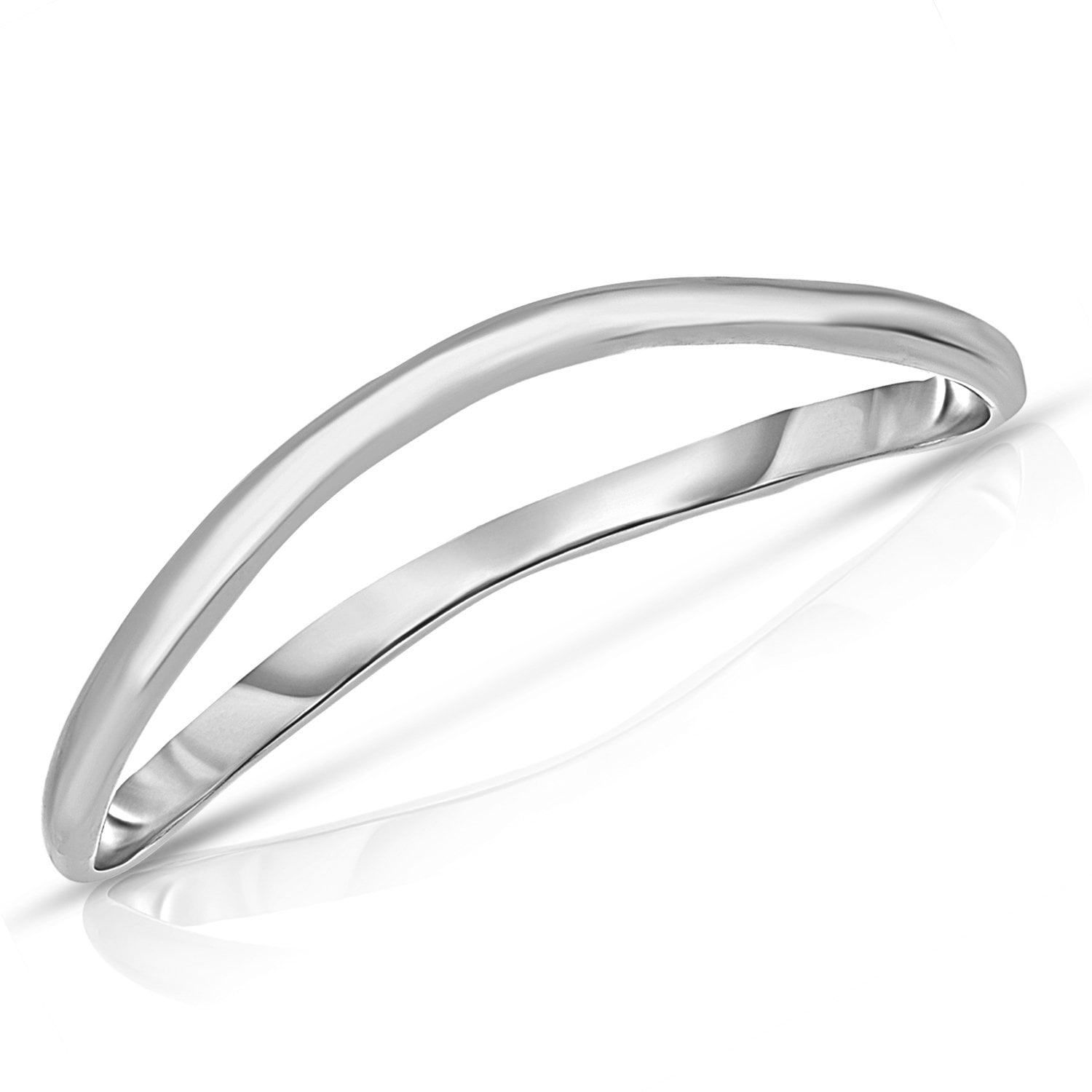 10k Fine Gold Comfort Fit Curved Wave Thumb Ring (1.5mm) - Walmart.com